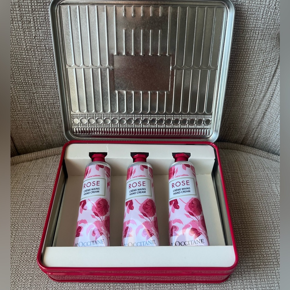 L'OCCITANE Rose Hand Cream Trio Unopened - Picture 3 of 6